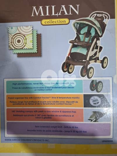New Graco Milan stroller blue