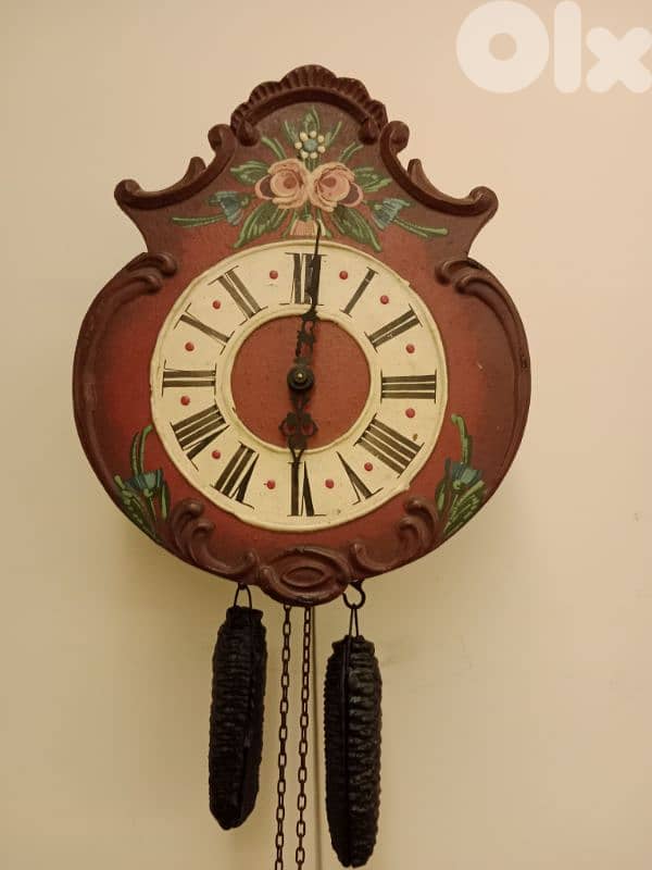 Antique Hand painted clock full functional 2