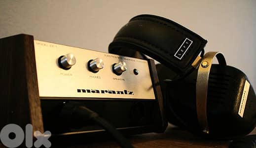 Rare vintage marantz amplifier and headphones set since 1970 not used