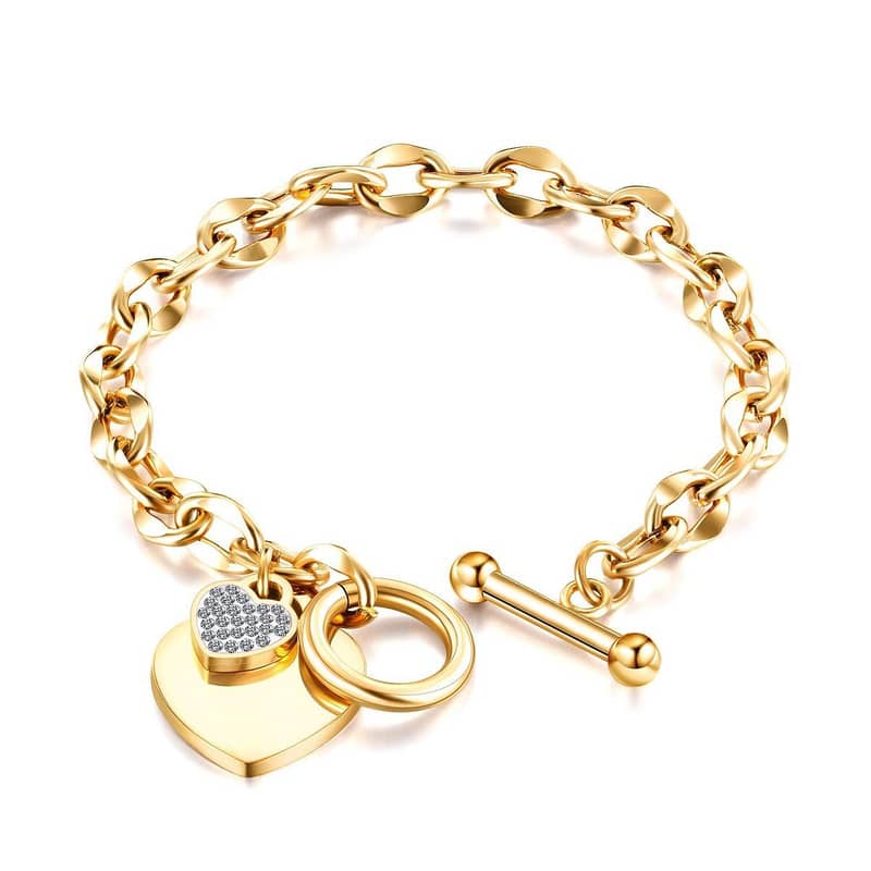 Hearts Bracelets 18K Gold Plated 2