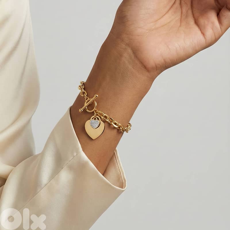 Hearts Bracelets 18K Gold Plated 4