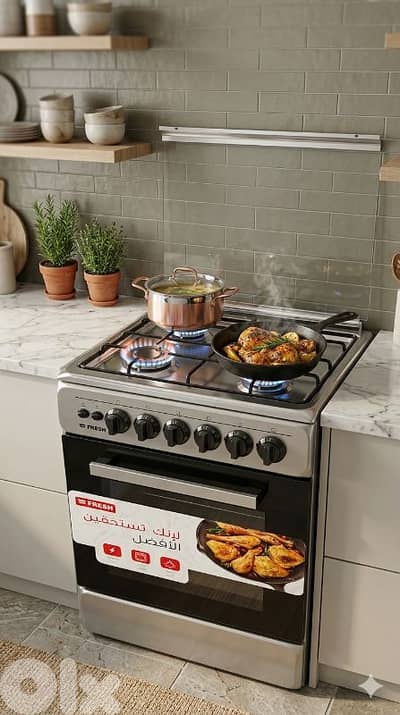 gas oven 50x50cm FRESH made in egypt فرن غاز