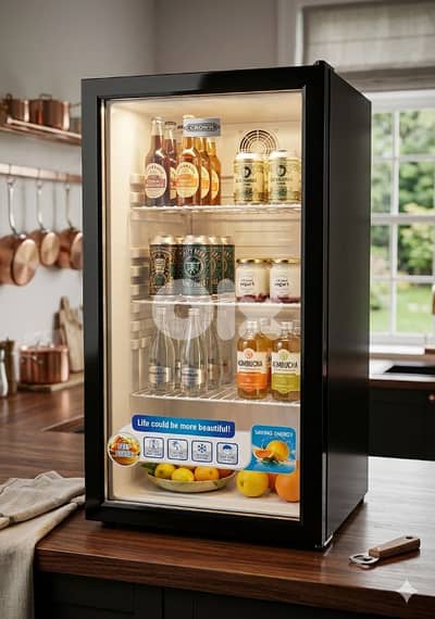 display refrigerator glass door 82cmx45cm براد واجهة