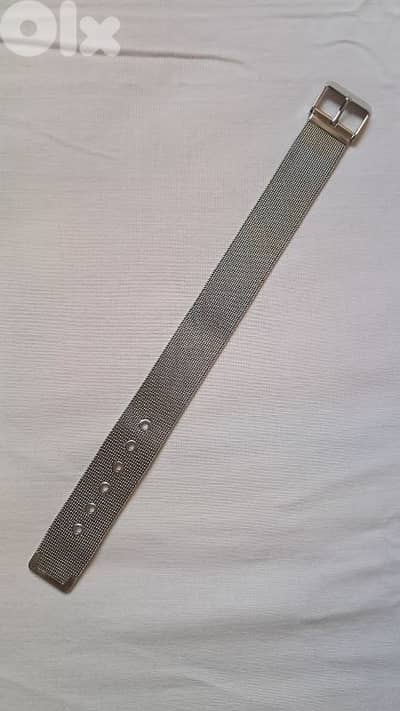 Unisex wide band mesh belt buckle bracelet