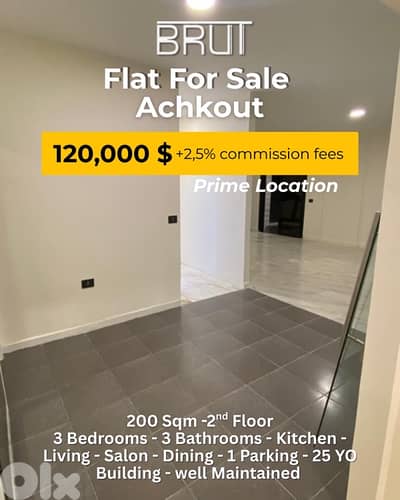 200 sqm Apartment for sale in Achkout - prime location