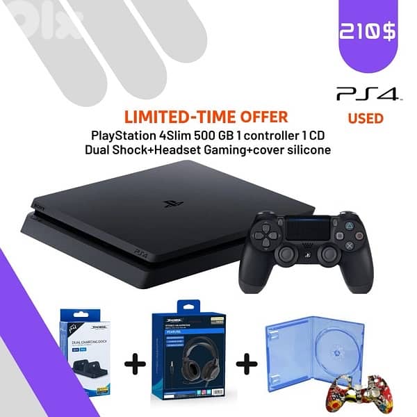 Ps4 Slim 500 Gb 1 Controller 2
