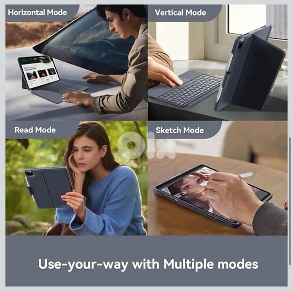 Keyboard Case with Trackpad – iPad Pro 12.9” / iPad Air 13” (Grey) 4