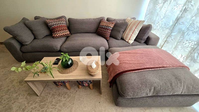 Ostrich Feather Living Room Set | L-shaped Sofa 3