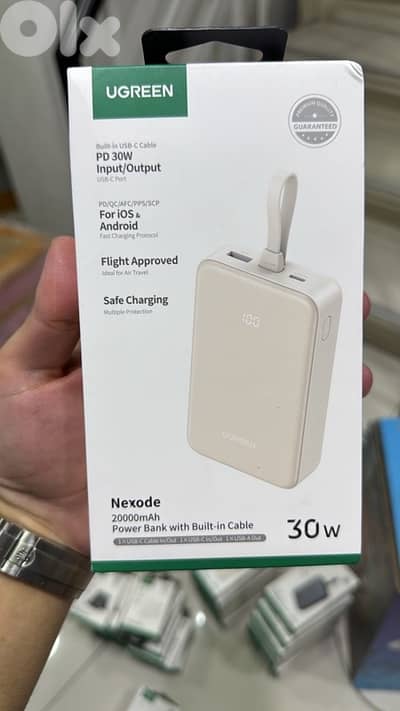 Ugreen nexode 20k 30w power bank with built in cable 45207