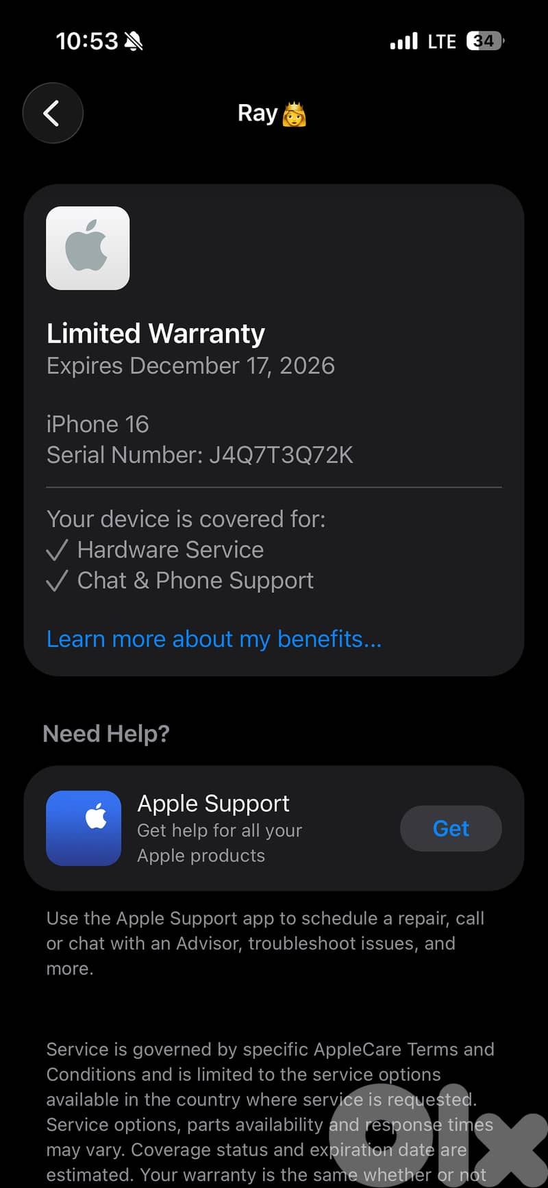 Iphone 16 pink 256GB 2