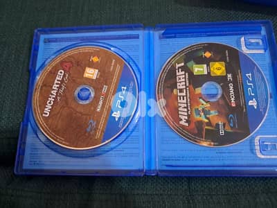 Minecraft and uncharted 4 in medium condition  used