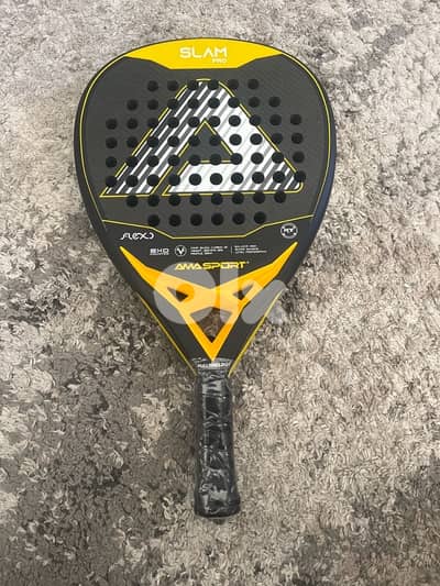 AMA Sport Slam Pro Padel Racket – Black & Yellow – Good Condition