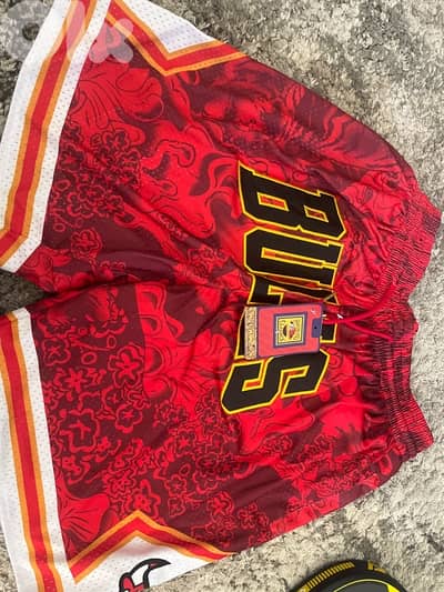 Chicago Bulls NBA Basketball Shorts – Red/White