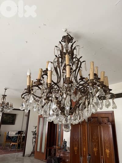 Antique Crystal Chandelier