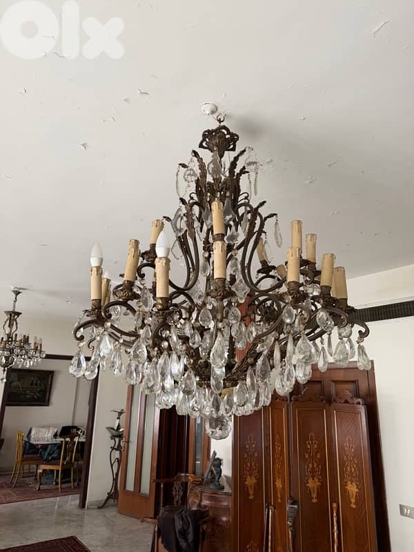 Antique Crystal Chandelier 3