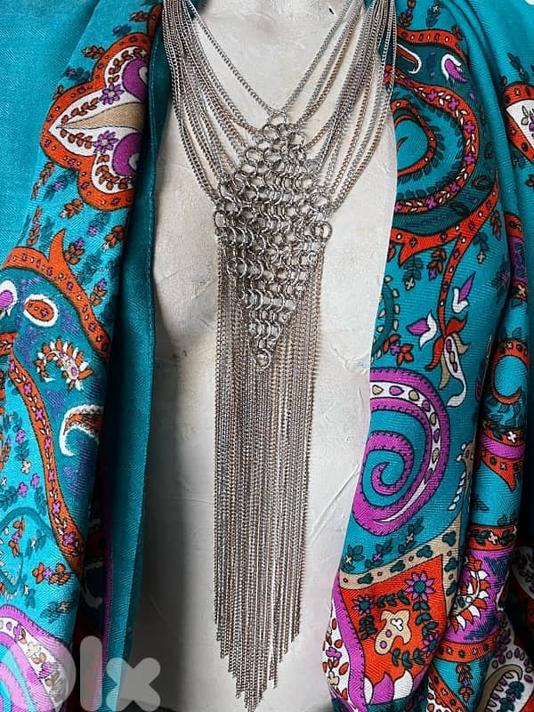 necklace double tone silver gold 5