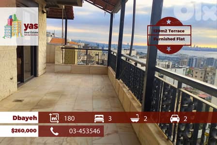 Dbayeh 180m2 | 120m2 Terrace | Furnished | Sea View | Catch | PAN