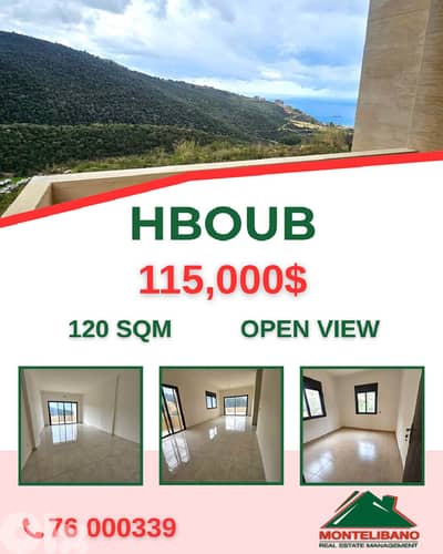120 sqm Apartment For Sale in Hboub حبوب with Open View