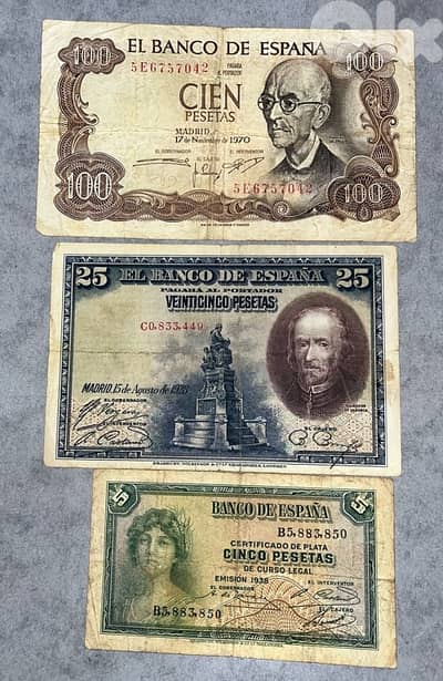 Spanish banknotes- عملات إسبانيا