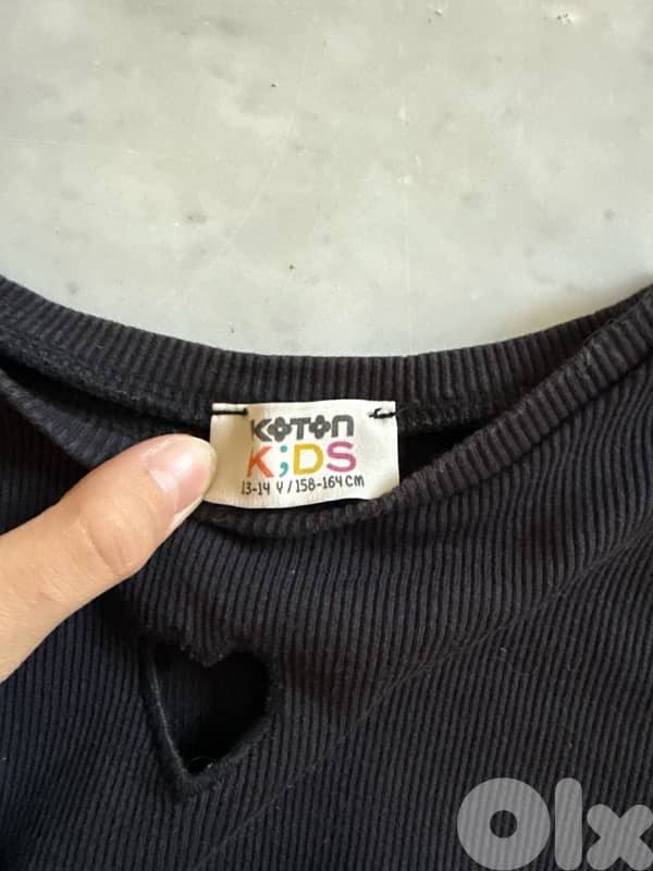 kotton kids black T-shirt 13-14 Y 2