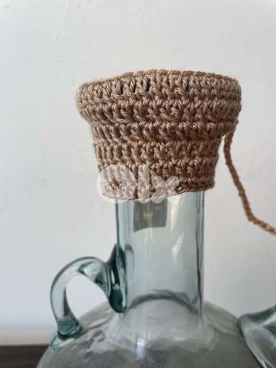 Decorative crochet bottle cover