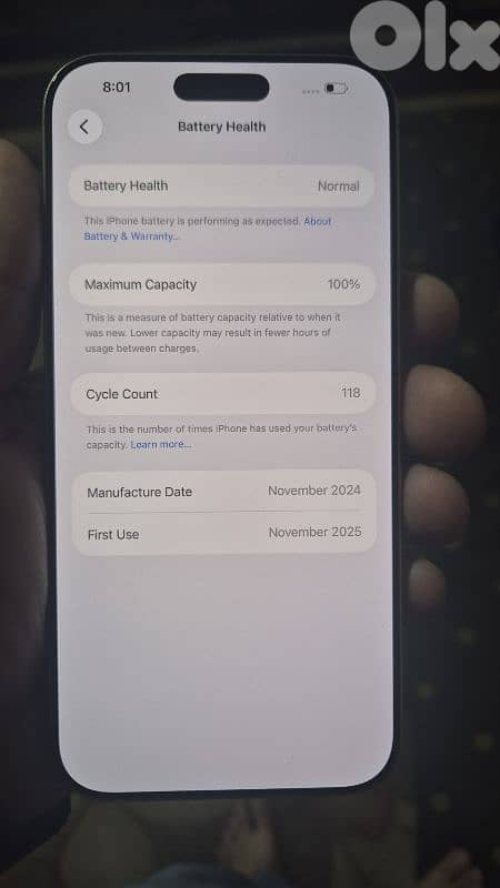 iphone 16 pro max 256g bh 100% 1