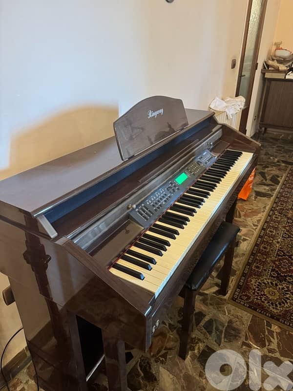 Ringway TG8834U Digital Piano – 88 Keys, Wooden Cabinet, 3 Pedals 4