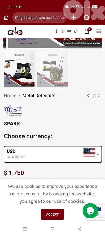 Metal Detector Ge Detect Spark 3