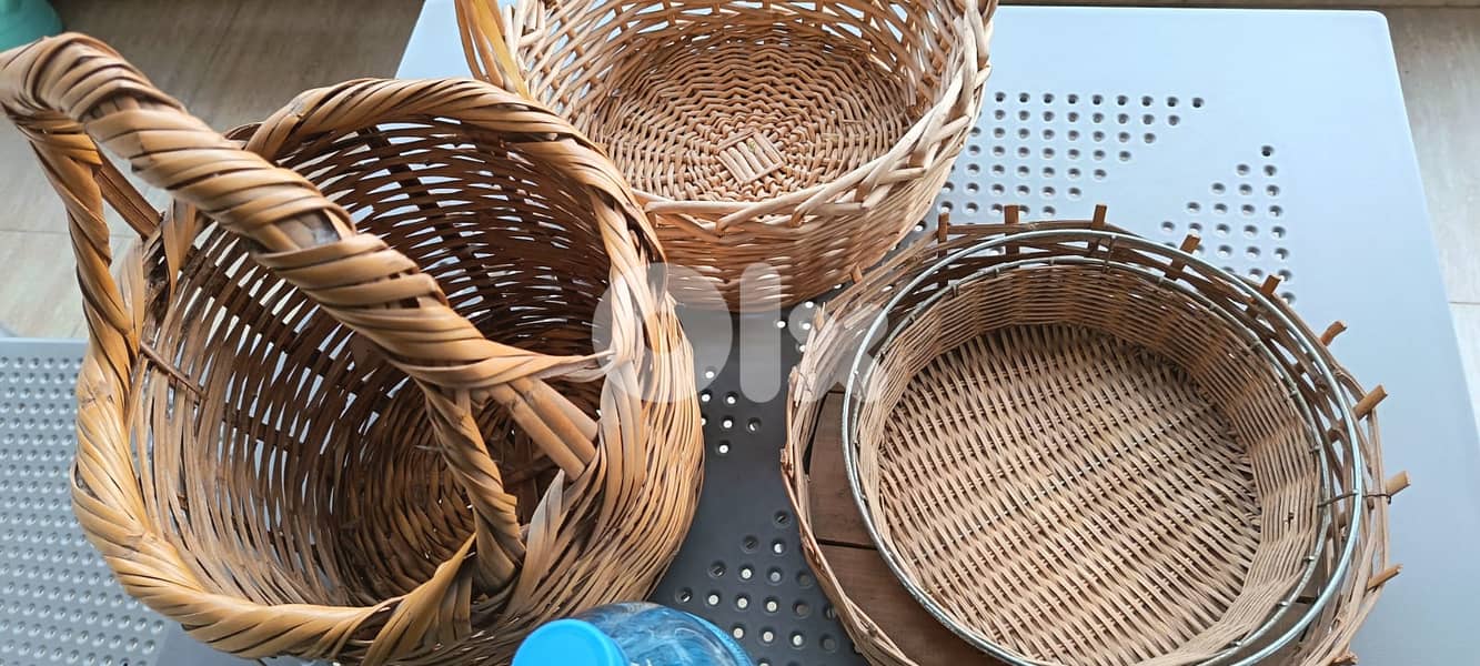 Set of 4 Handmade Woven Baskets – Natural & Rustic 2