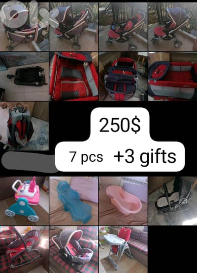 مجموعة كاملة من مستلزمات الأطفال من Bebetto وغيره
