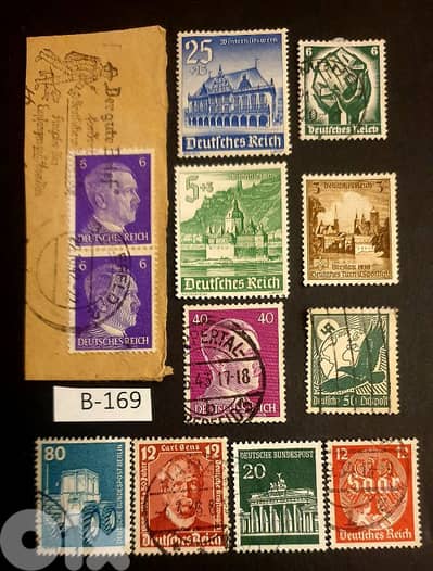 Germany Reich Nazi 12 stamps Lo# B-169