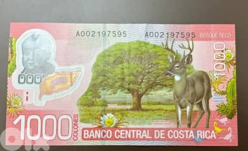 Costa Rica banknote 1000 Colones year 2009 عملة ورقية كوستاريكا عام