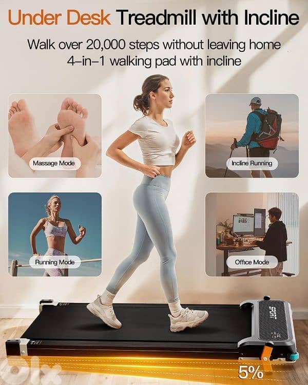 2in1, Treadmill machine , with remote control, 2.5HP 5