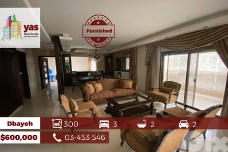 Dbayeh 300m2 | Furnsihed Flat | Decoarted | Sea & Mountainv View | PAN