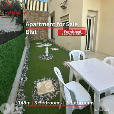 Furnished apartment with terrace in Blat شقة مفروشة + سطيحة  في بلاط