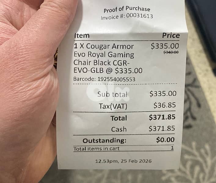 Brand New Cougar Armor Evo Royal Gaming Chair Black 3