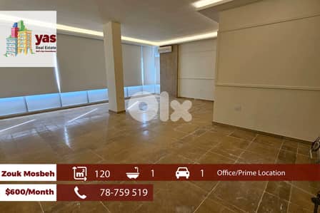 Zouk Mosbeh 120m2 | Office | Rent | Prime Location | Active Street |EL