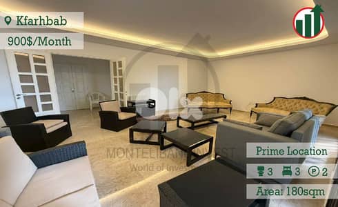 Apartment for Rent in Kfarhbab in a Very Prime Location !!