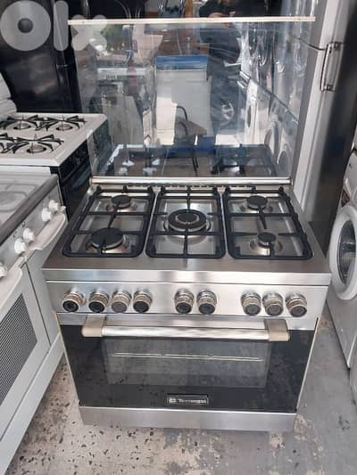 فرن غاز تيكنو جاز إيطالي الأصلي مناصب فونط مفول كامل شبه جديد