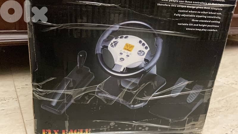 steering weel fly eagle for ps2 and pc racing cars 2