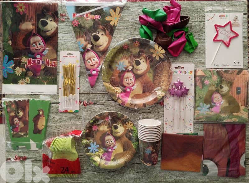 Masha and bear birthday theme 1