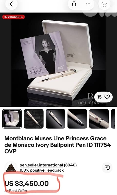 Montblanc Muses Line Princess Grace de Monaco  Ballpoint price$1900USD 4