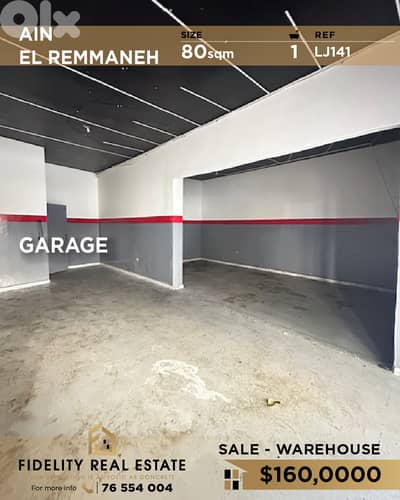 Garage for sale in Ain El Remmaneh LJ141 كراج للبيع في عين الرمانة