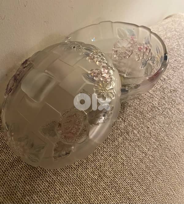 vintage glass sweet box 1