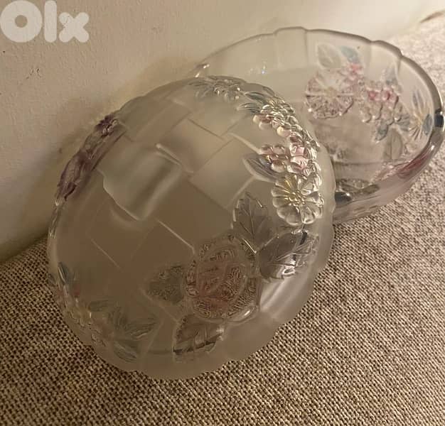 vintage glass sweet box 3