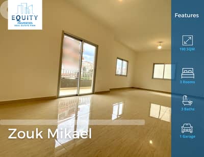 190 SQM Apartment For Sale In Zouk Mikael شقة للبيع #RK20426
