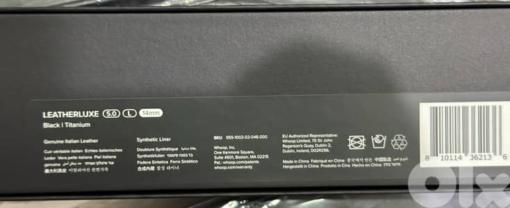 Whoop Band Leather Luxe 5.0 black|titanium Large 14mm 170$