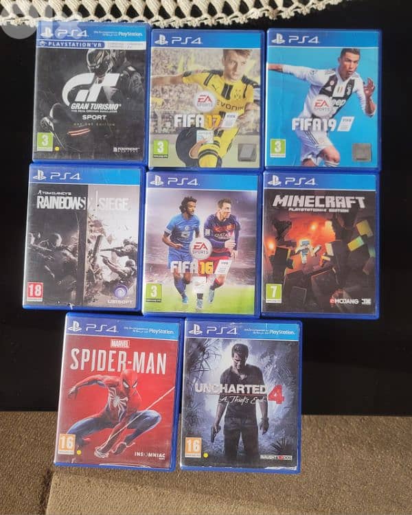 Ps4 Used Console + 8 games 1