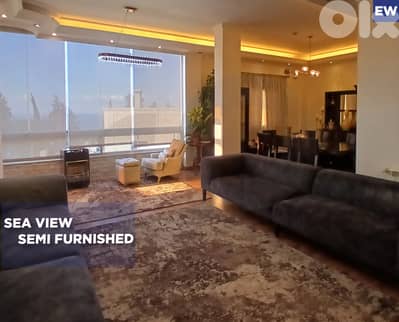 3 Balconies/SEMI FURNISHED/ SEA VIEW/Safra/صفرا ! REF#EW133551 !