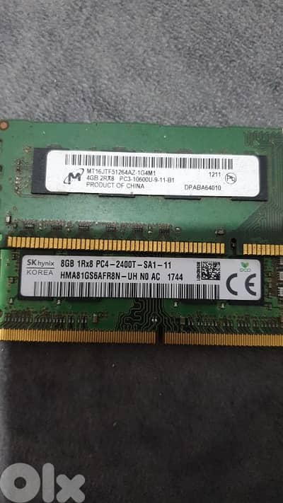 8 gb ram in laptop and 4gb in pc